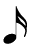 Sixteenth note stem up
